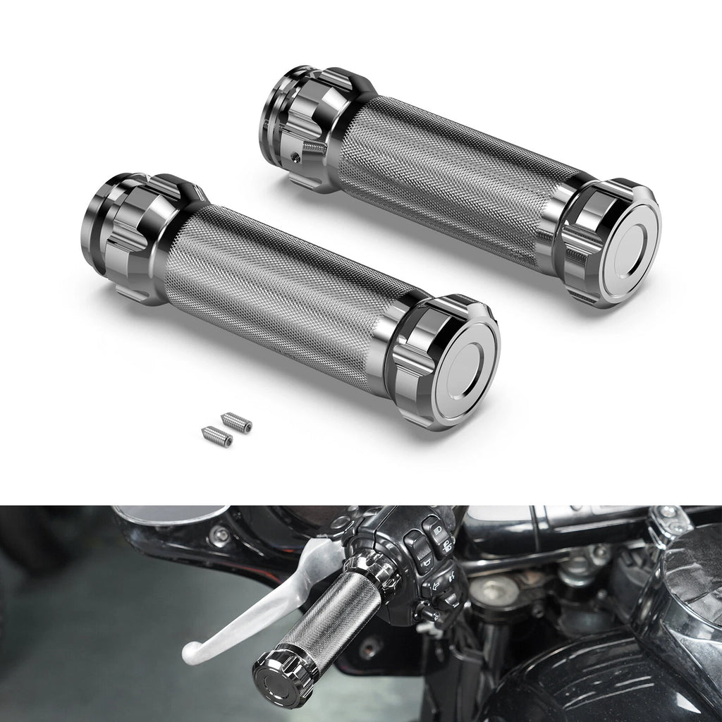 Chrome Handlebar Grips for Harley Street Glide FLHX (2008–2023) CVO FLHXSE (2015–2022)