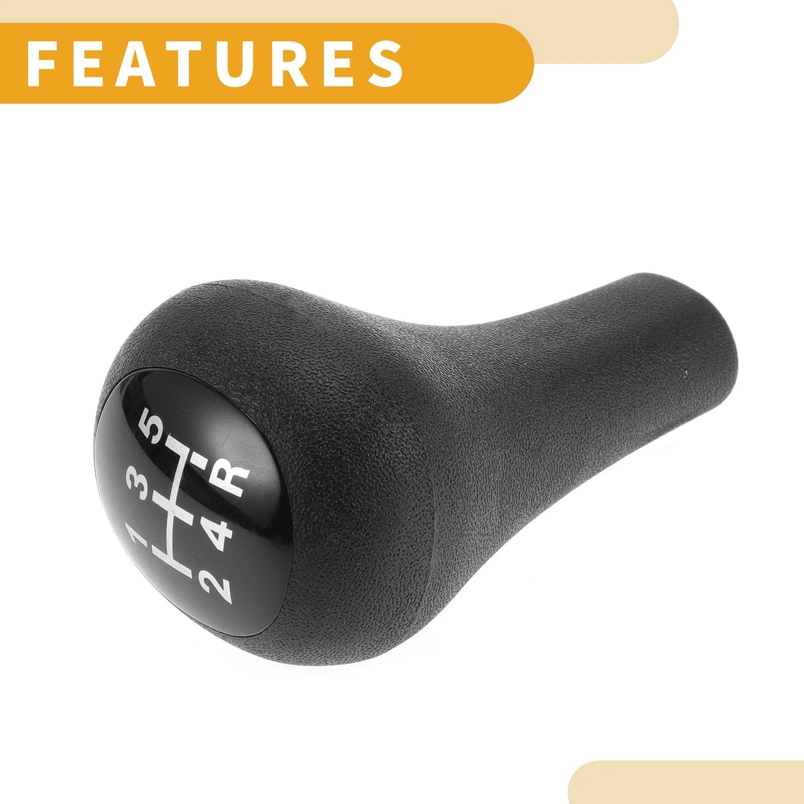 5 Speed Gear Shift Knob for Ford Focus (2003–2007) Black Plastic