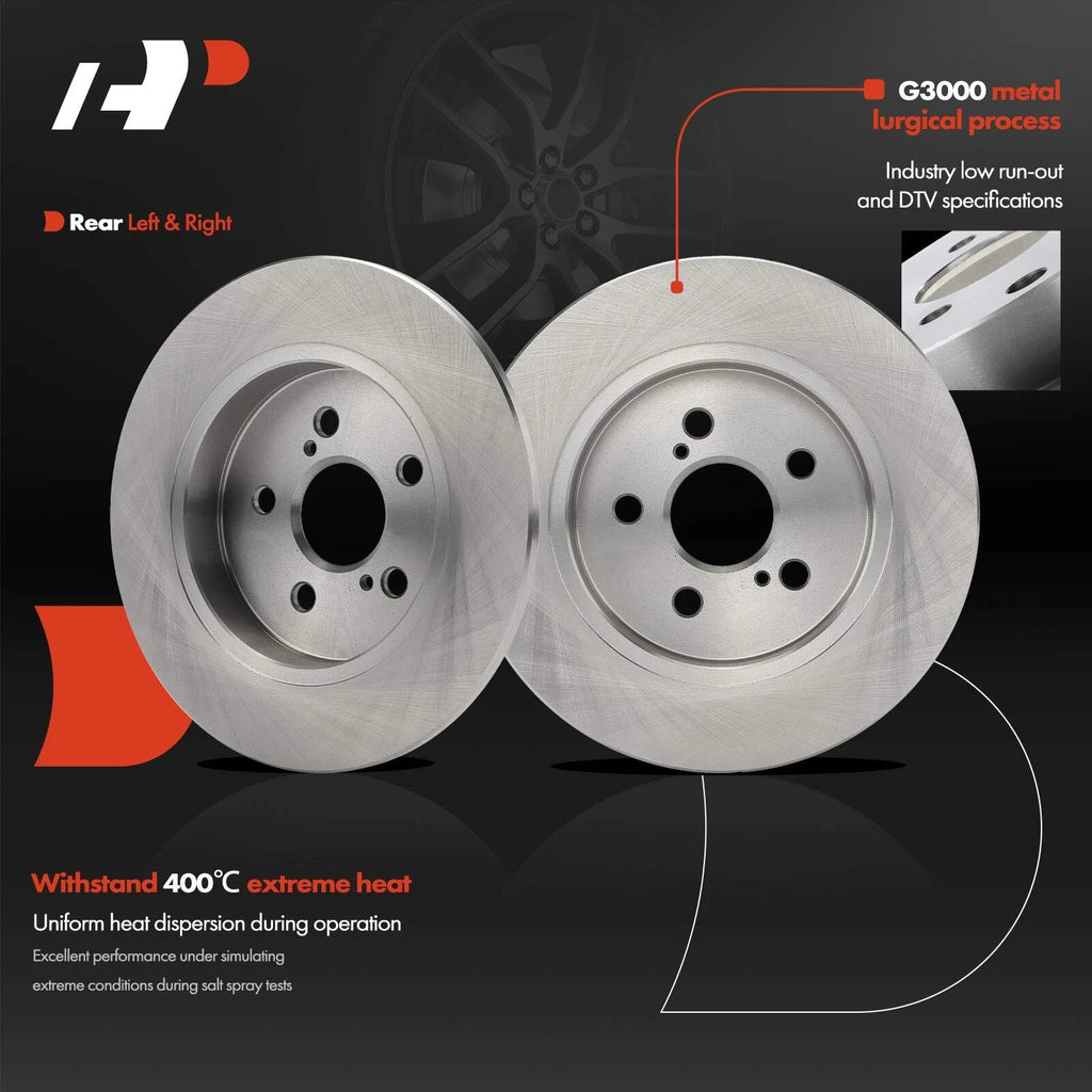 Rear Disc Brake Rotors & Pads for Toyota Corolla (2019–2022)
