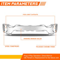 Front Bumper Face Bar for GMC Sierra 2500 3500 HD (2020–2023) Chrome w/ Sensor Holes