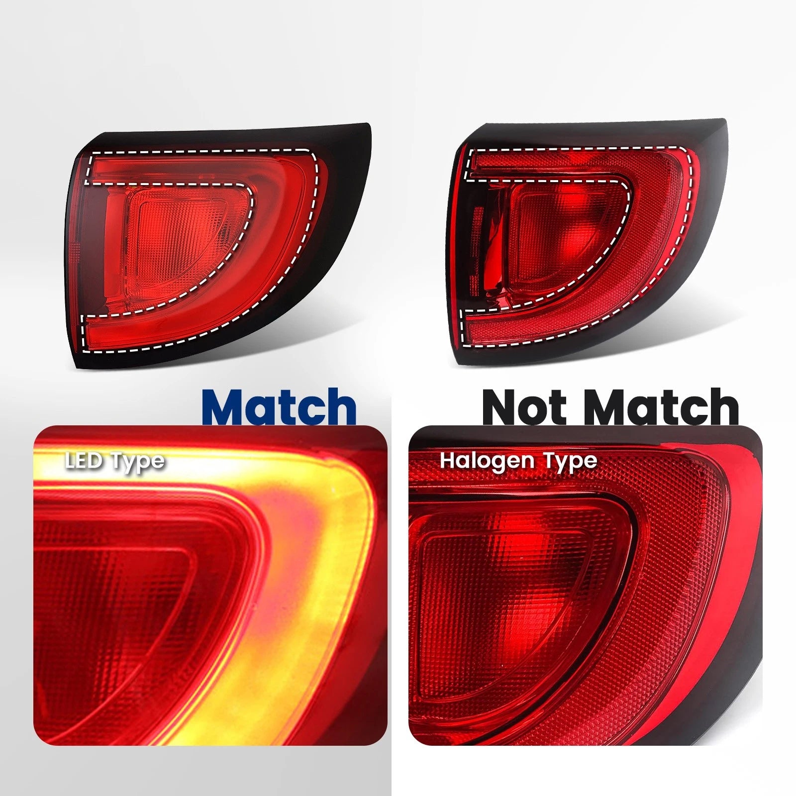 LED Tail Light for Chrysler Pacifica (2017–2020) Right Passenger Side Outer