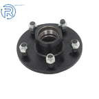 Set of 2 Trailer Hub Kit Flanged #84 Spindle & Bearing for 3500 lb Axle