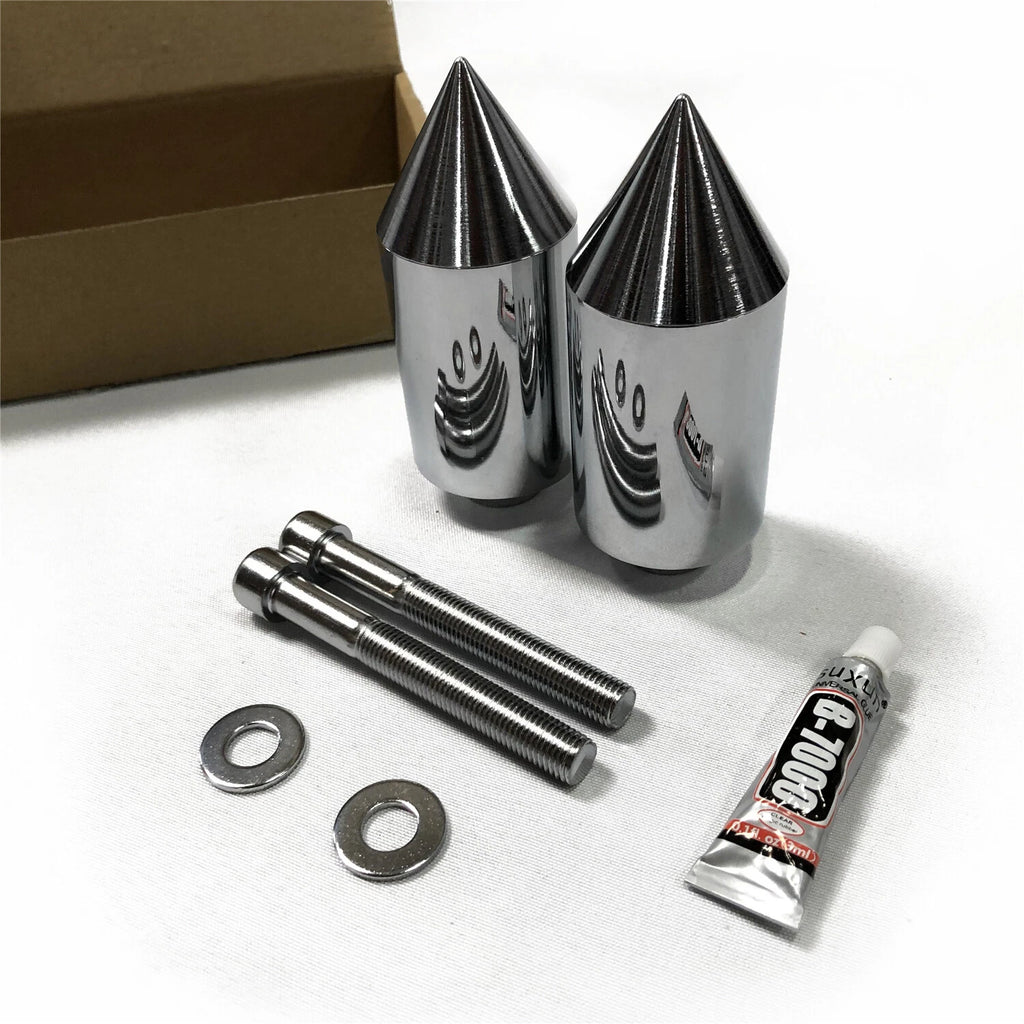 Chrome Spike Frame Slider Crash Protector for Yamaha FZ6/FZS600 (2004–2012)