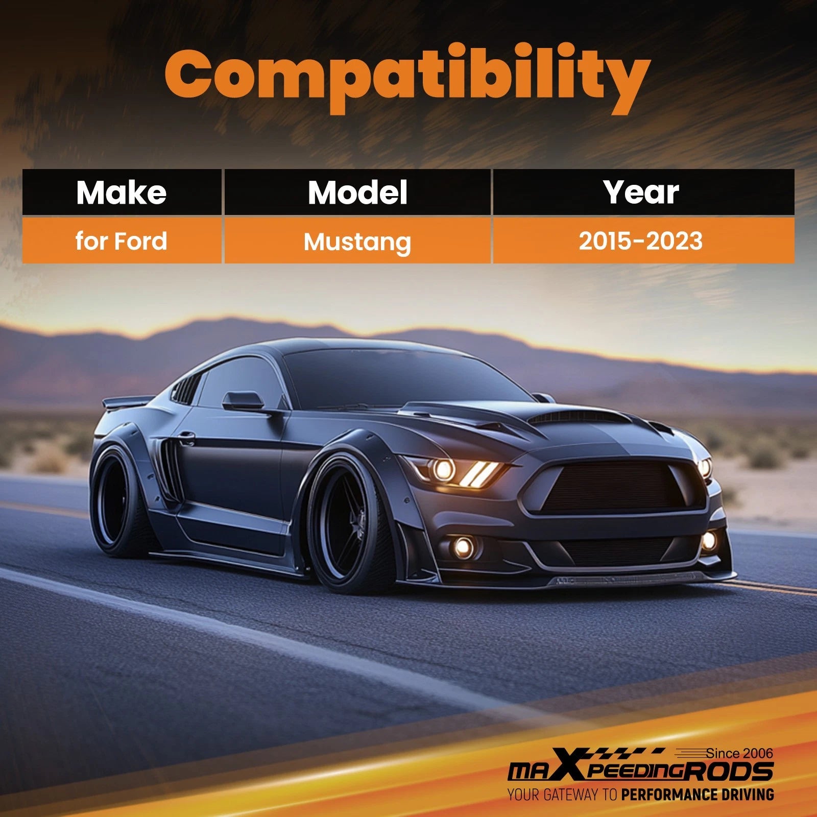 Front Strut Bar Tower Brace for Ford Mustang (2015-2023)