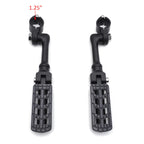 Black Dominator CNC FootPeg 1.25" w/ 4.5" Mounting Bracket for Harley Softail
