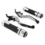 Silver Extendable Brake Clutch Levers Grip Set for Triumph Speed Triple 675