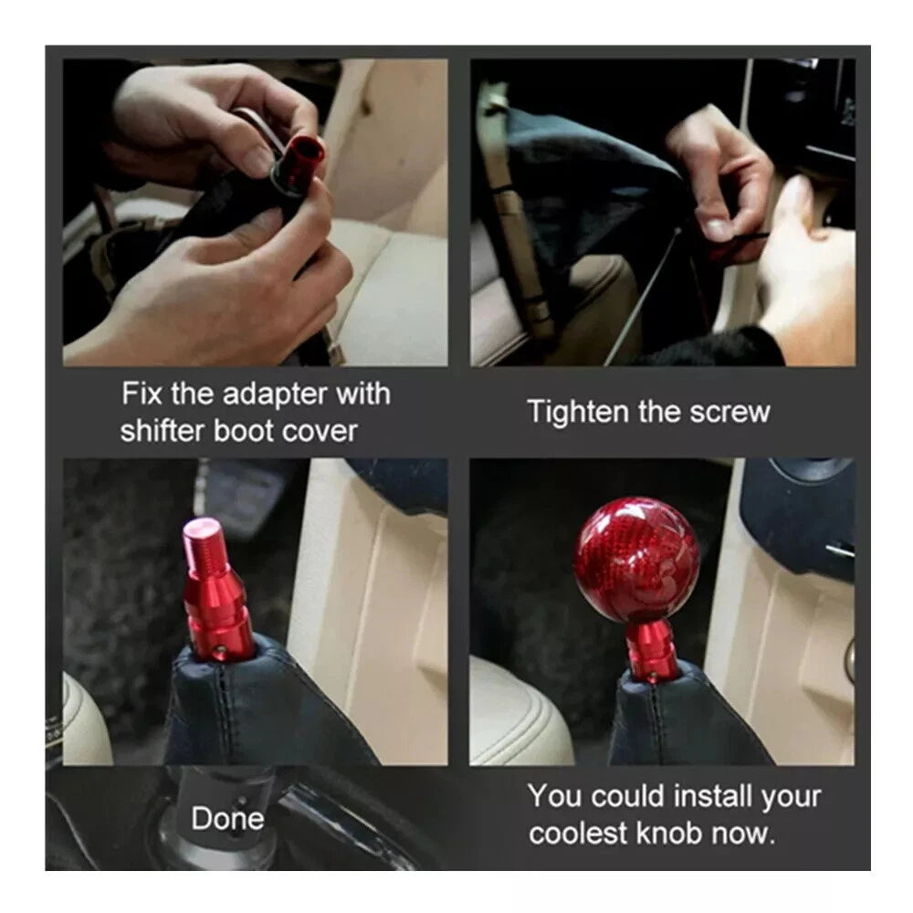 Aluminum Shift Knob Adapter M12x1.25 for Universal Non-Threaded Shifters