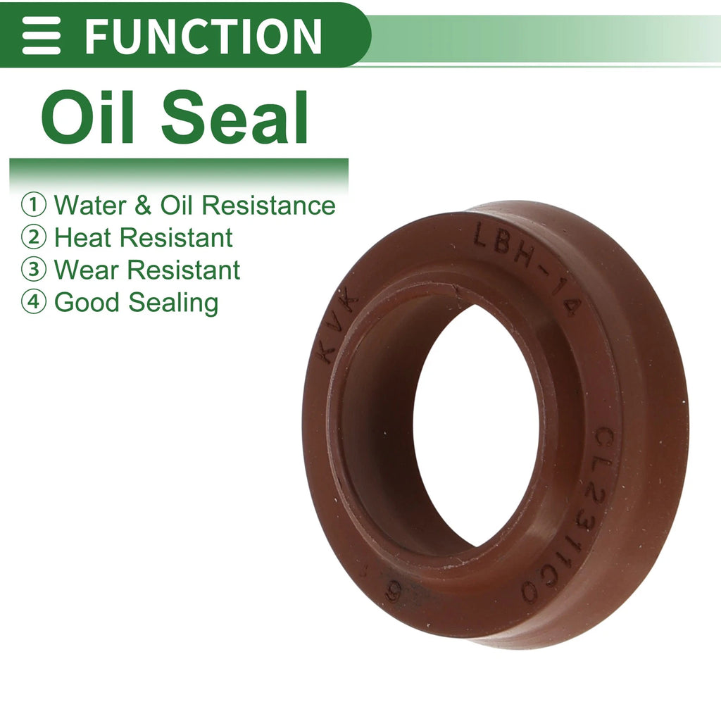 Set of 5 Oil Seal Rotary Shaft Seal FKM Rubber 14x22x4.5mm