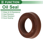 Set of 5 Oil Seal Rotary Shaft Seal FKM Rubber 14x22x4.5mm