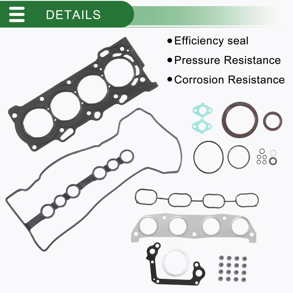 Set of 1 Cylinder Head Gasket Kit No.0411122152 for Toyota 1ZZ/1.8 