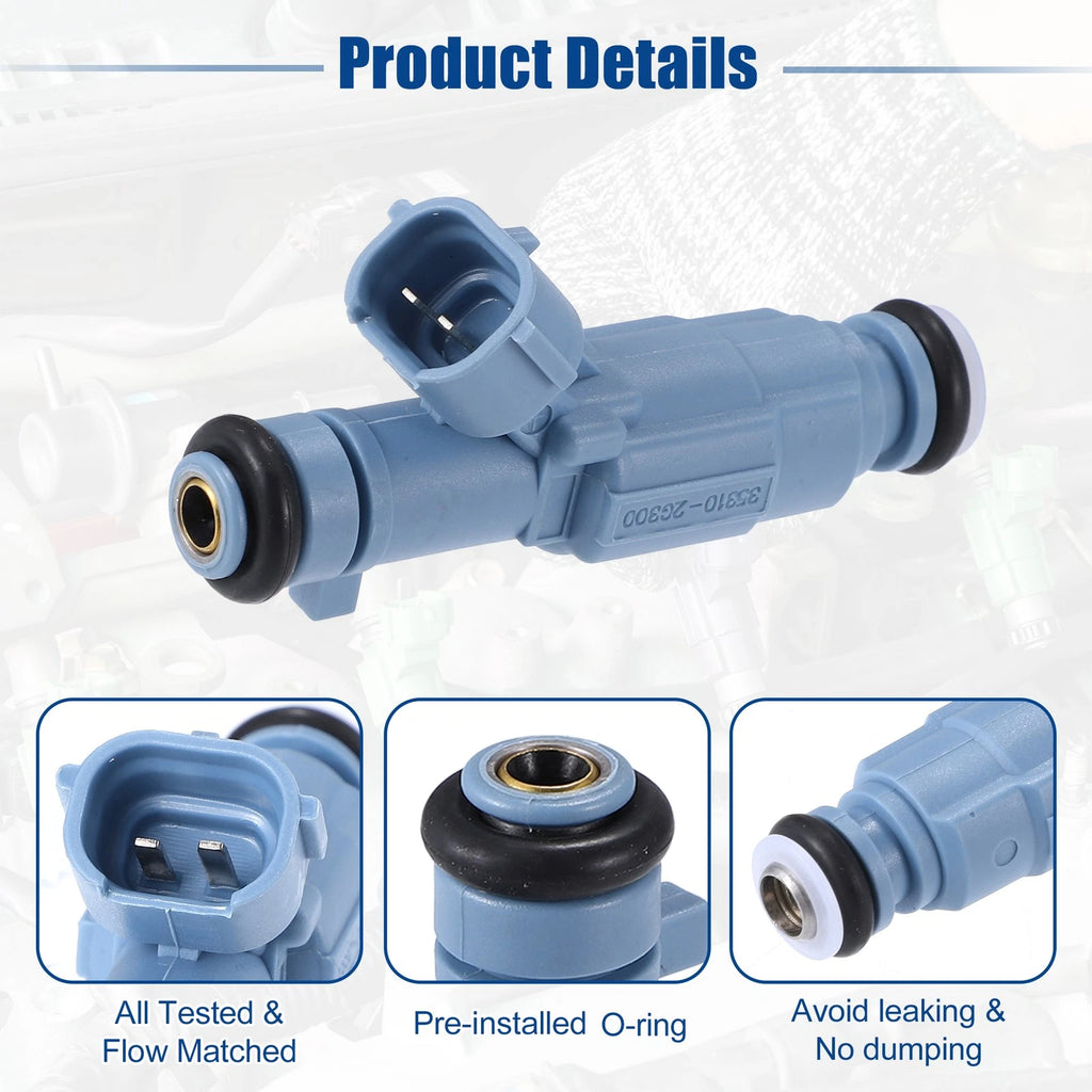 Set of 4 Fuel Injector Nozzles for Hyundai Sonata 2.4L (2010–2015) 35310-2G300