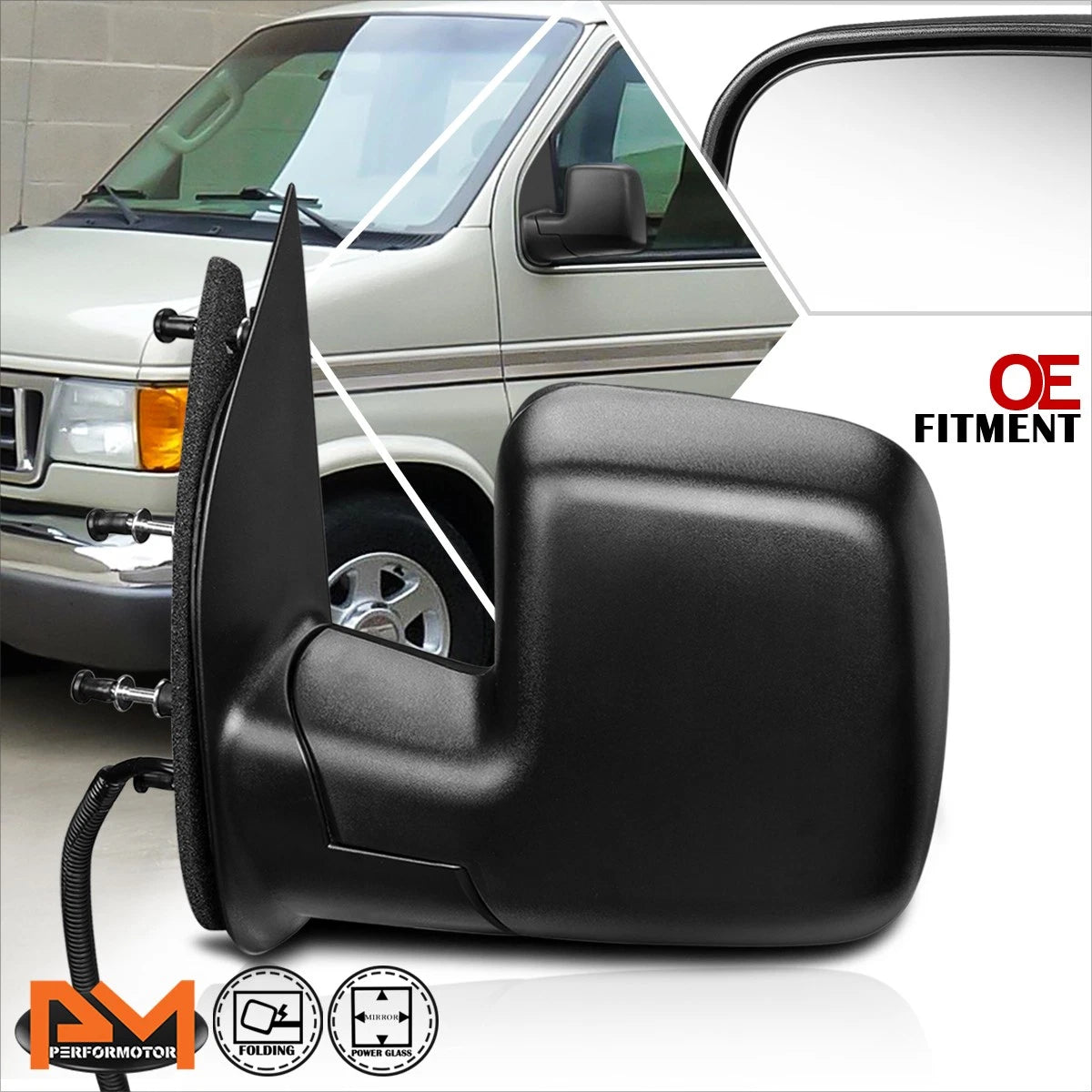 OE Power Side Rear View Mirror Left for Ford E-150/E-250/E-350/E-450 (2009)