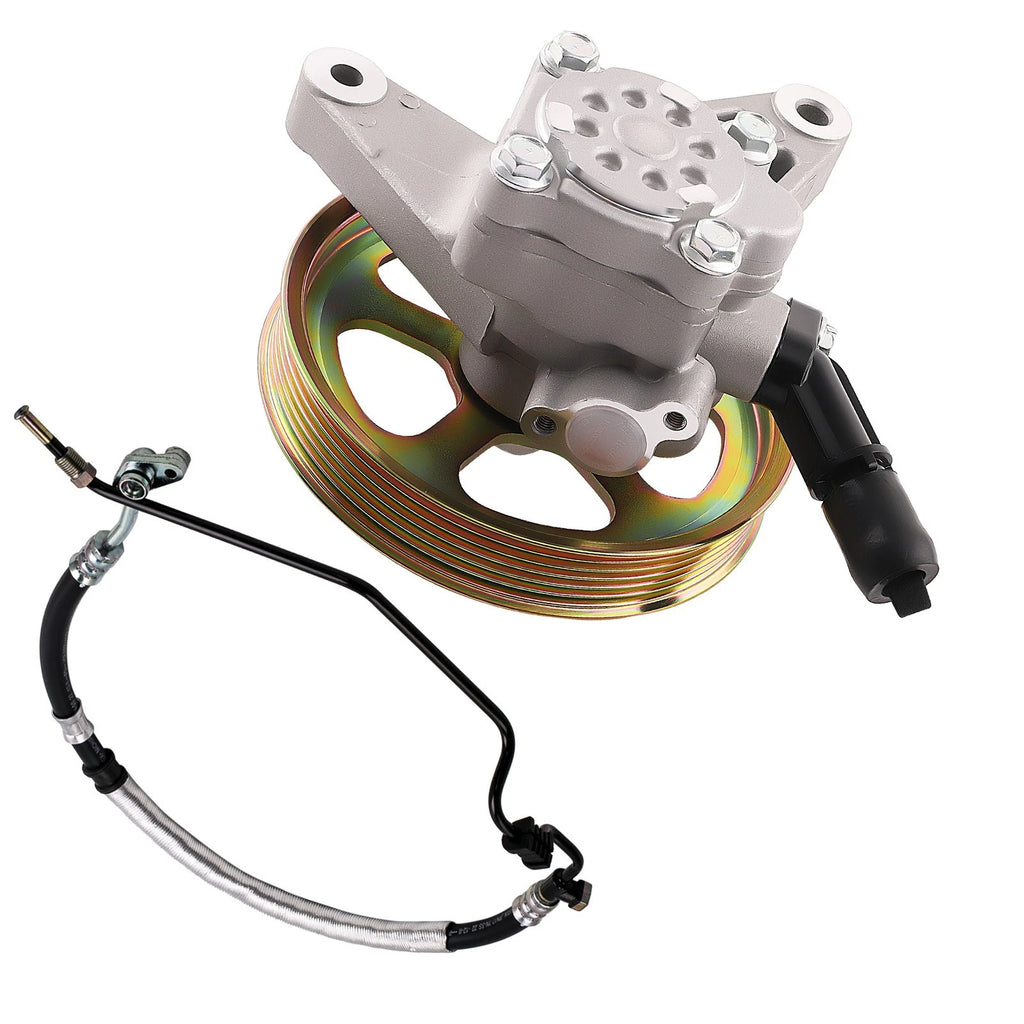 Power Steering Pump with Pulley & Pressure Line Hose for Honda Odyssey (2005–2010)