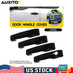 Gloss Black Door Handle Covers for Ford F150 (2021–2024) W/O SMK