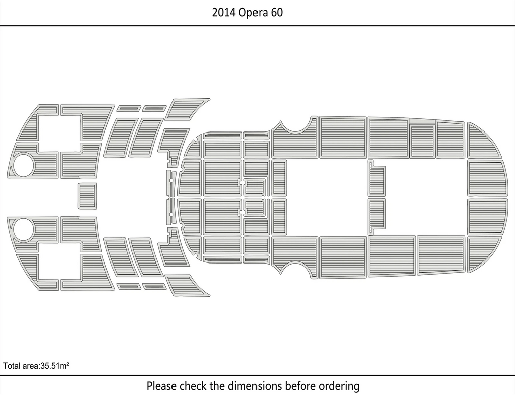 EVA Pad for Opera 60 Boat (2014) - Swim Platform Cockpit Flooring Mat
