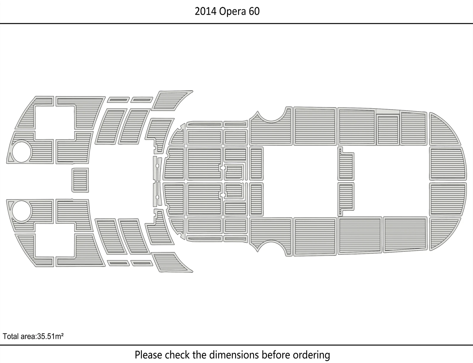EVA Pad for Opera 60 Boat (2014) - Swim Platform Cockpit Flooring Mat