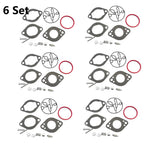 Set of 6 Carburetor Repair Kits for Briggs & Stratton (696146, 696147)