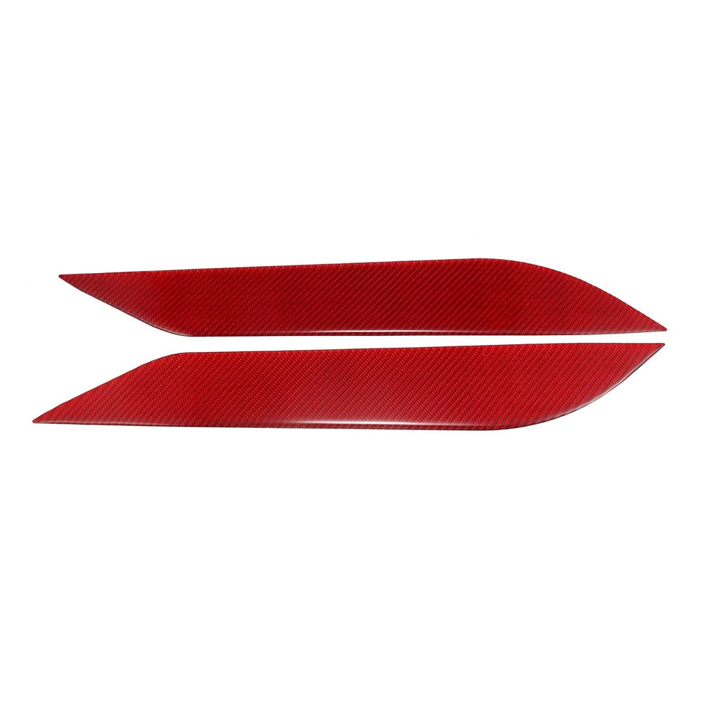 1 Pair Headlight Eyebrows Stickers for Nissan 350Z (2003–2009) Carbon Fiber Red 782685582513