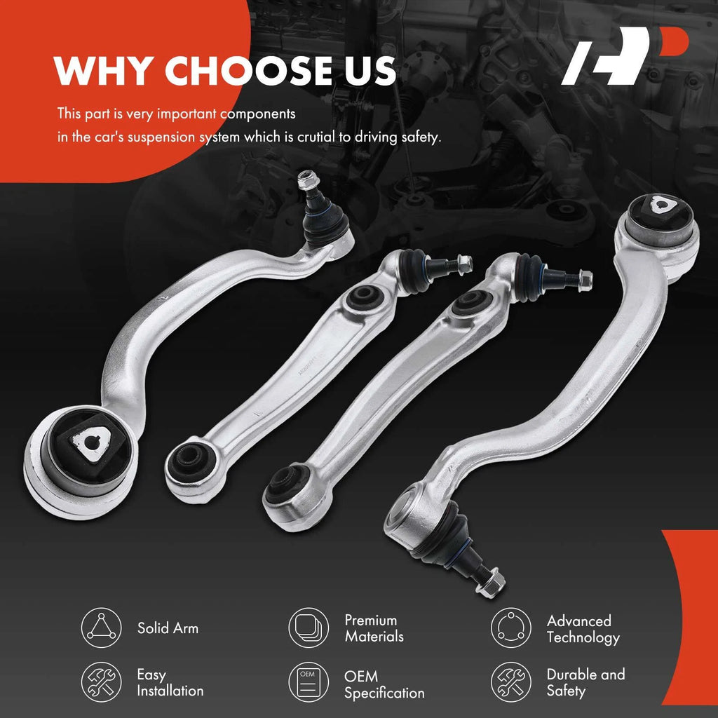 Set of 4 Front Lower Control Arms with Ball Joints for BMW X5 X6 (2007–2013)