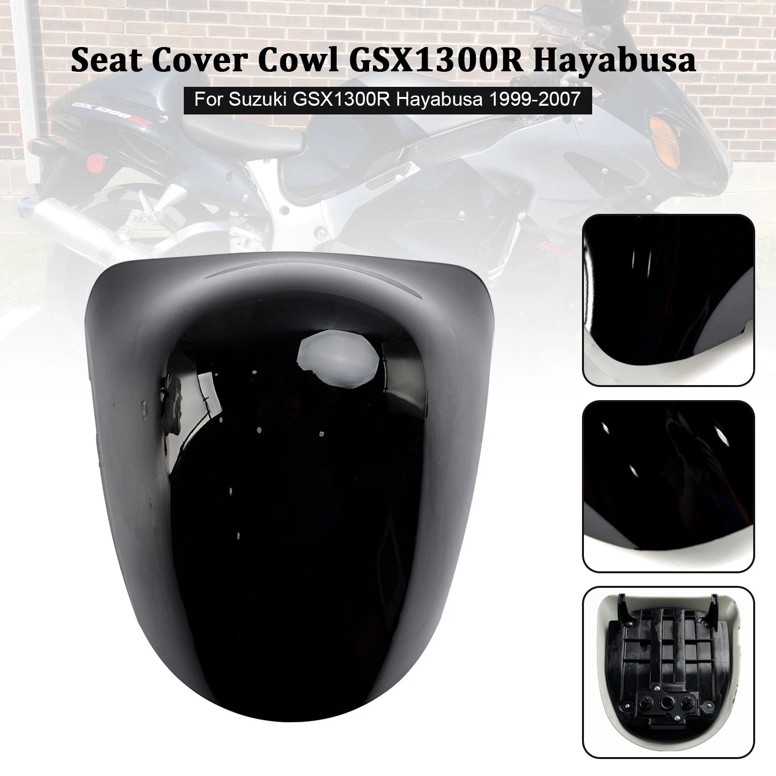 Rear Seat Fairing Cover for Suzuki GSX1300R GSX-R1300 Hayabusa (1999–2007) Black