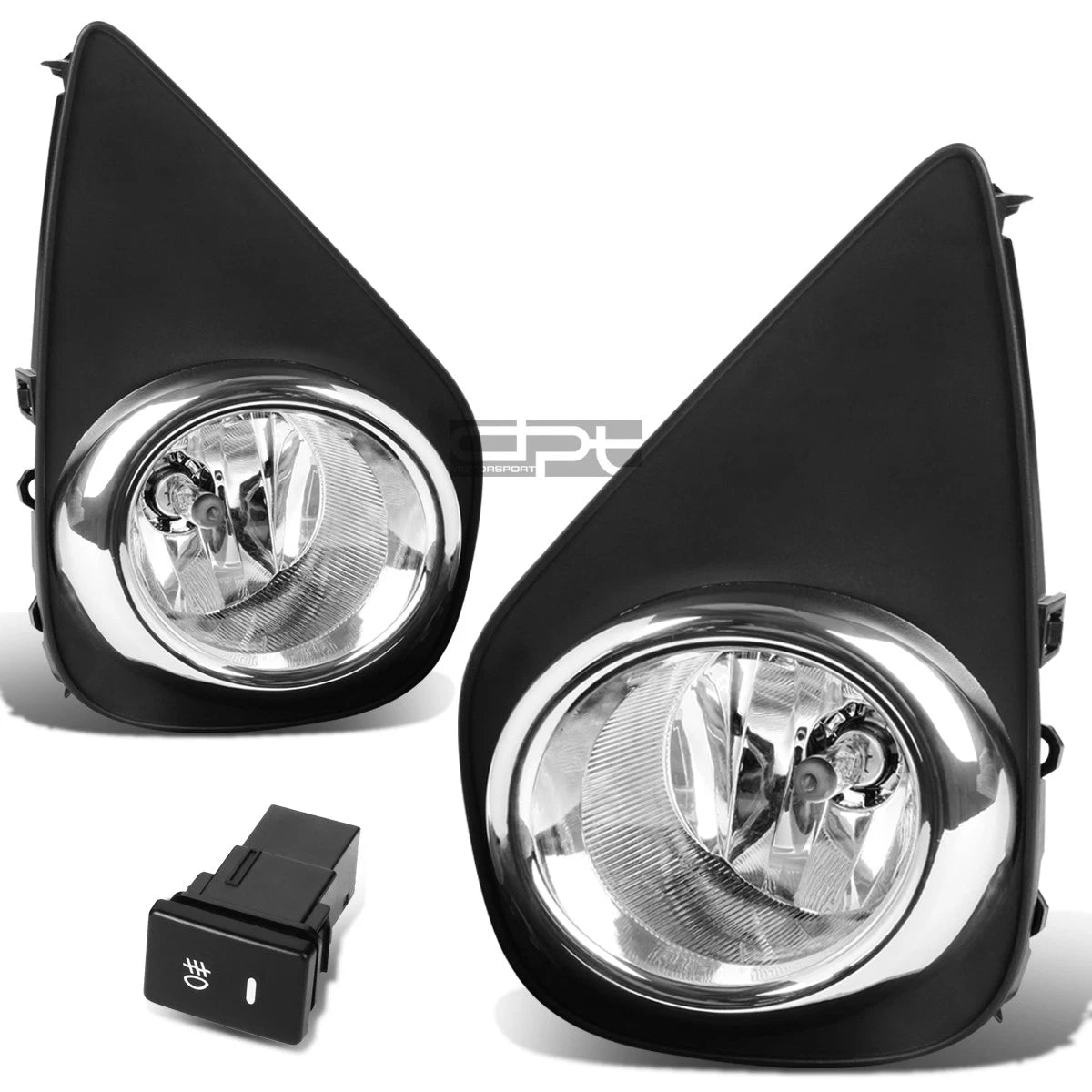 Clear Lens Fog Light Lamp + Switch for Toyota Yaris XP130 (2015–2016)