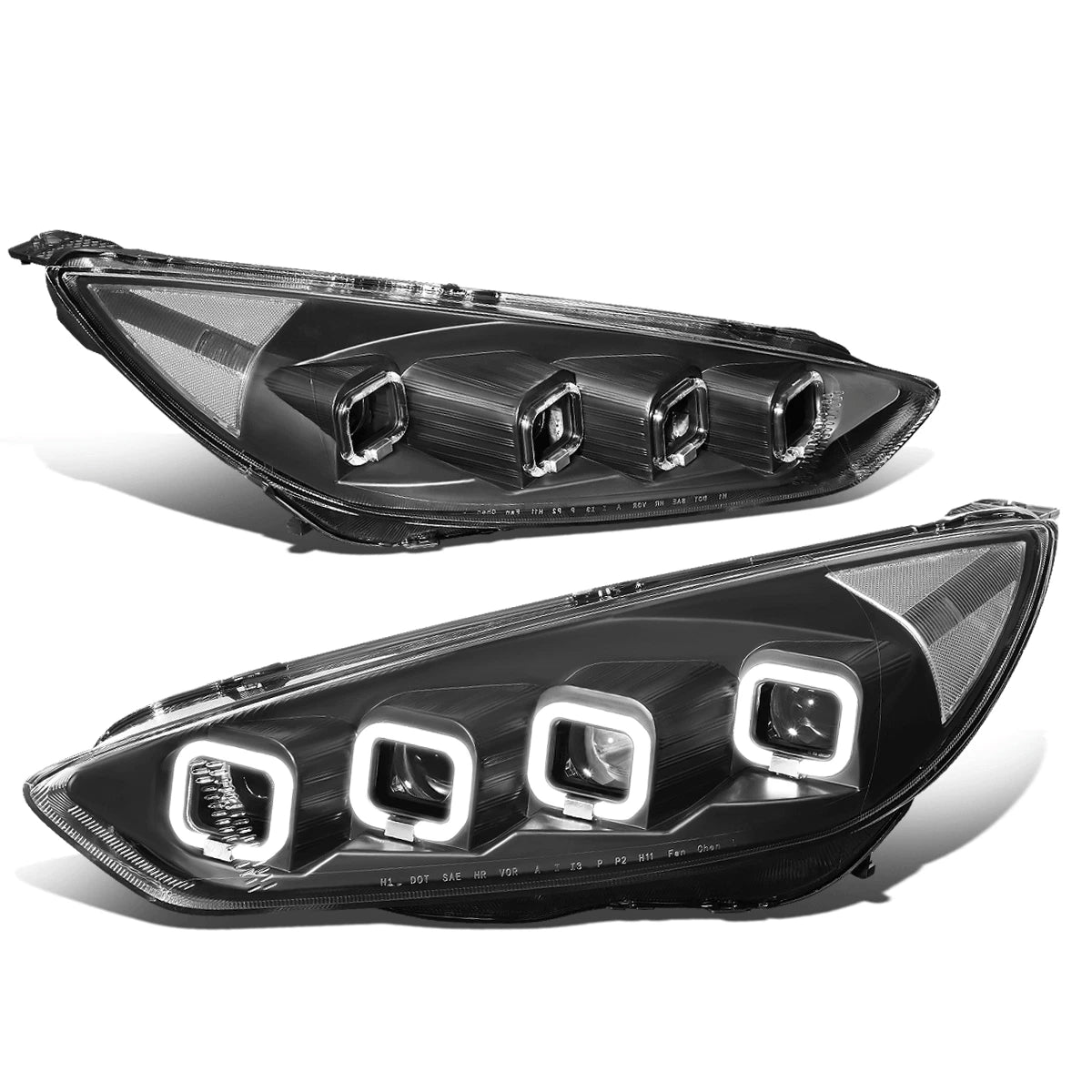 Sequential LED Halo Projector Headlight for Ford Focus (2015–2018)