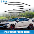 6 Pcs Windshield B Pillar Trim for Honda Civic (2016–2021) Carbon Fiber