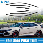 6 Pcs Windshield B Pillar Trim for Honda Civic (2016–2021) Carbon Fiber
