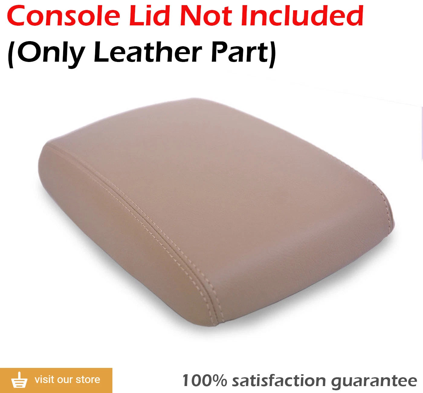 Center Console Armrest Cover for Hyundai Genesis (2009–2014) Beige Leather