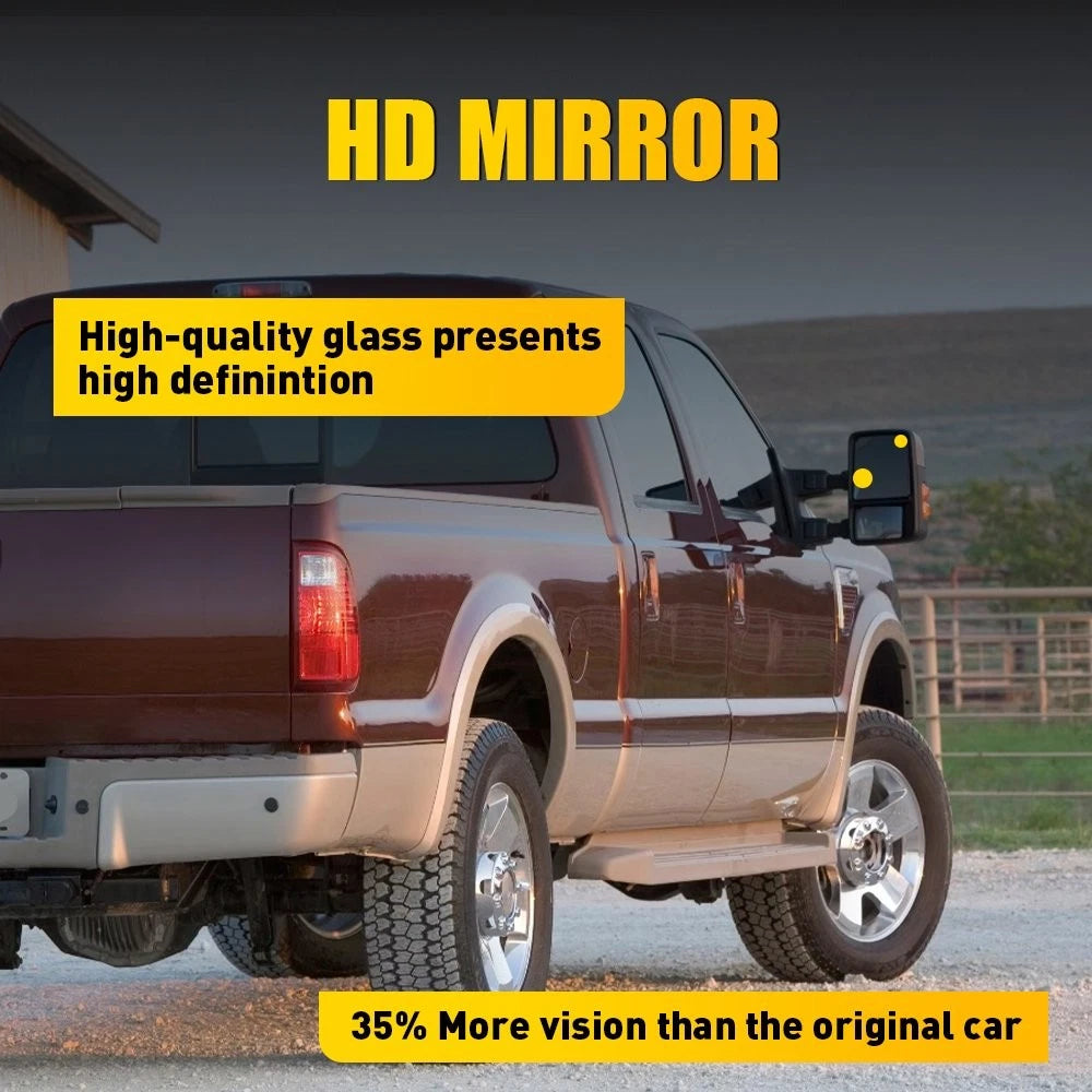 Passenger Upper Tow Mirror Glass for Ford F150 & Super Duty (Power Heated)