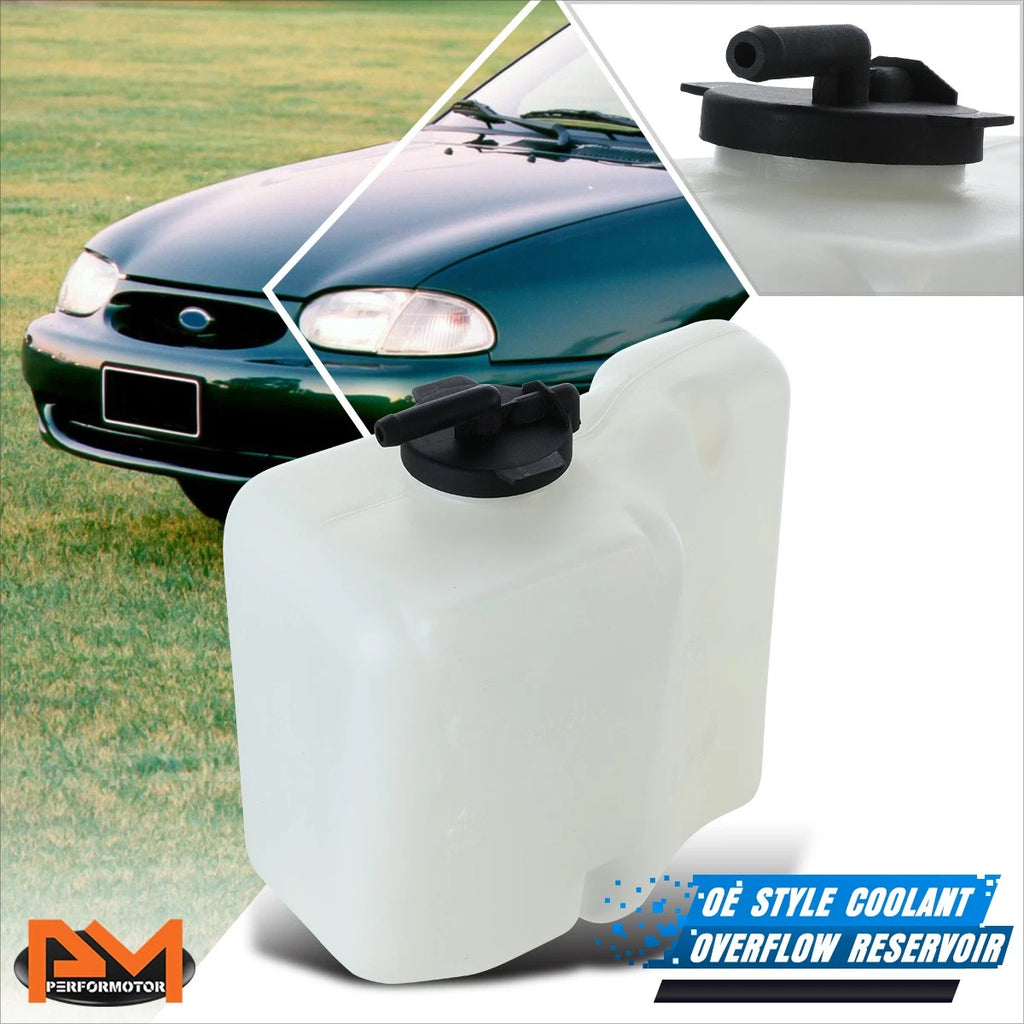 Coolant Fluid Reservoir Overflow Tank Bottle + Cap for Ford Aspire (1994–1997)