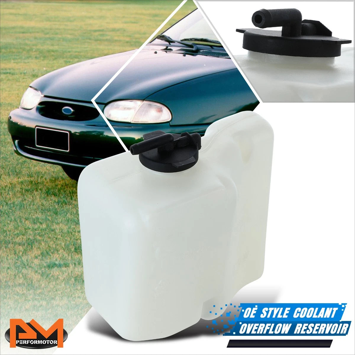 Coolant Fluid Reservoir Overflow Tank Bottle + Cap for Ford Aspire (1994–1997)
