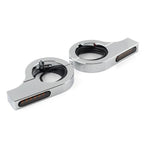 37-41MM Fork Turn Signal Light Indicator Amber LED for Harley Touring Dyna