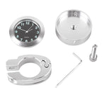 Digital Clock Watch Handlebar Mount Holder for Bike (Waterproof, Chrome)
