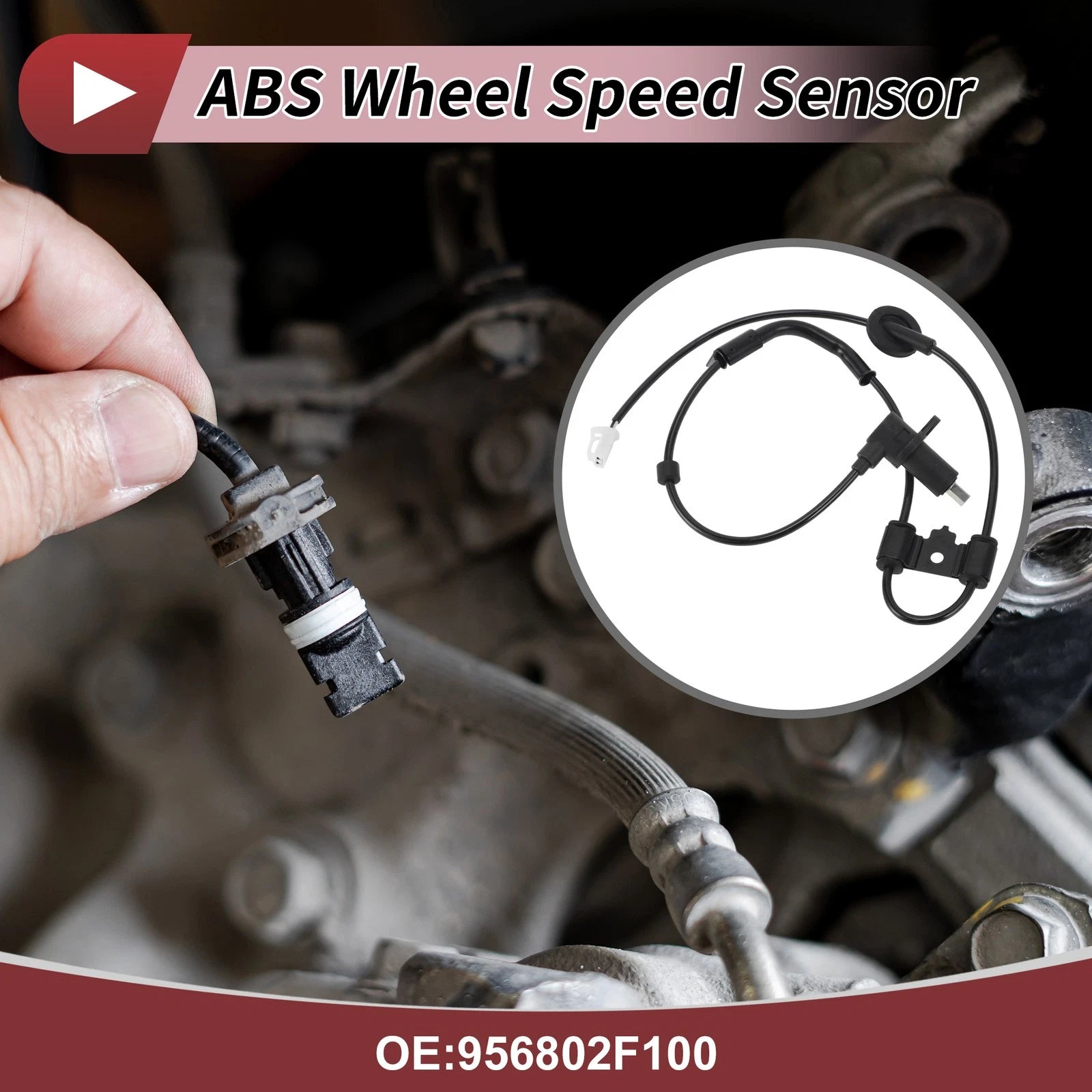 ABS Wheel Speed Sensor No. 956802F100 for Kia Spectra5 (2004–2009) Rear Right