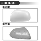 Left Side Mirror Cover Cap for Toyota Highlander (2009–2014) ABS White