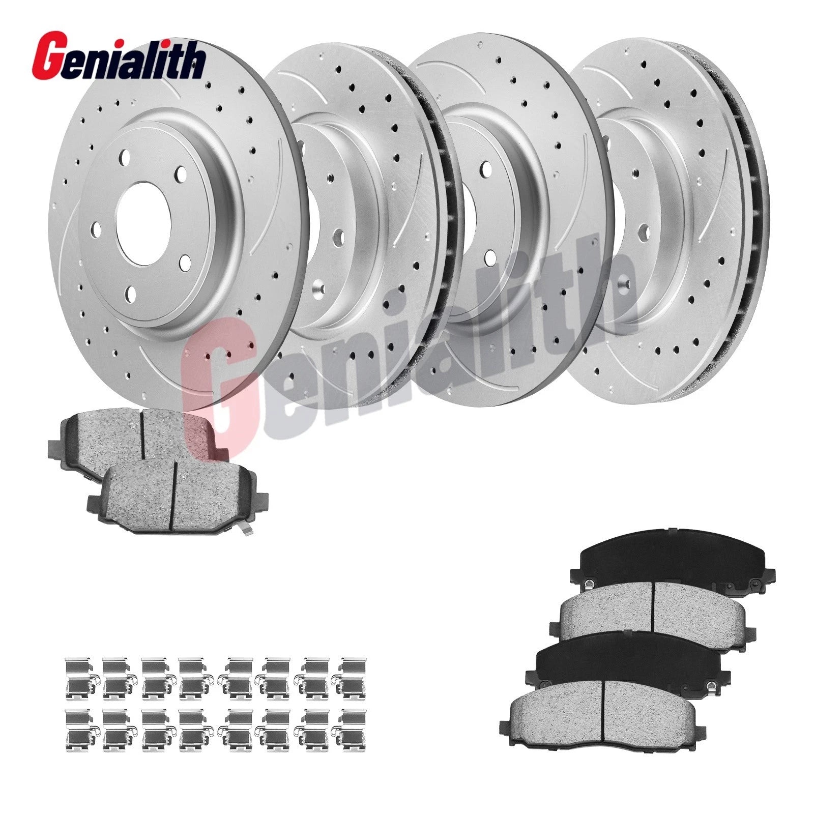 Set of 4 Brake Rotors & Ceramic Pads for Town & Country, Grand Caravan, Journey