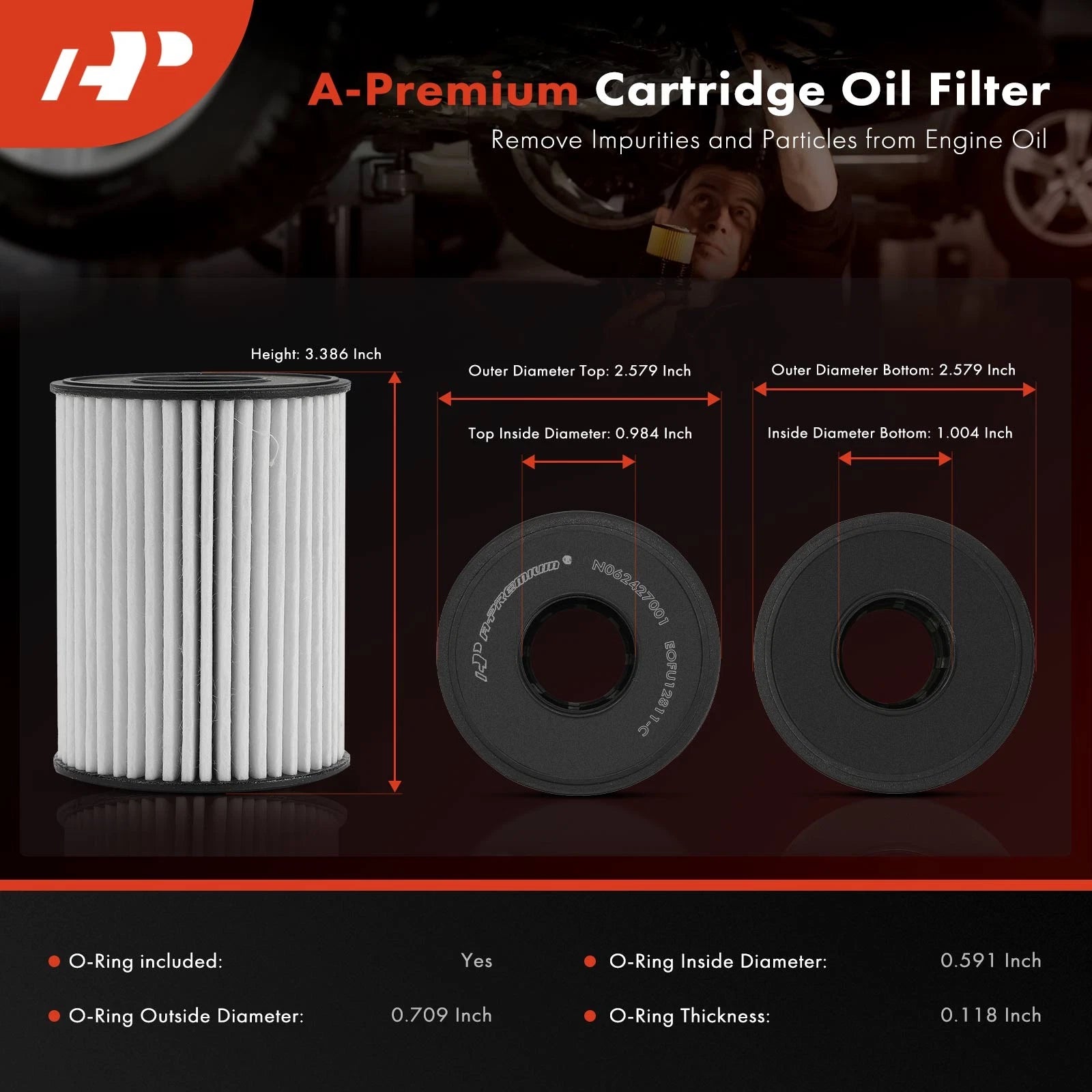 Engine Oil Filter for Hyundai Sonata (2020–2024) Kia Sorento (2021–2024)