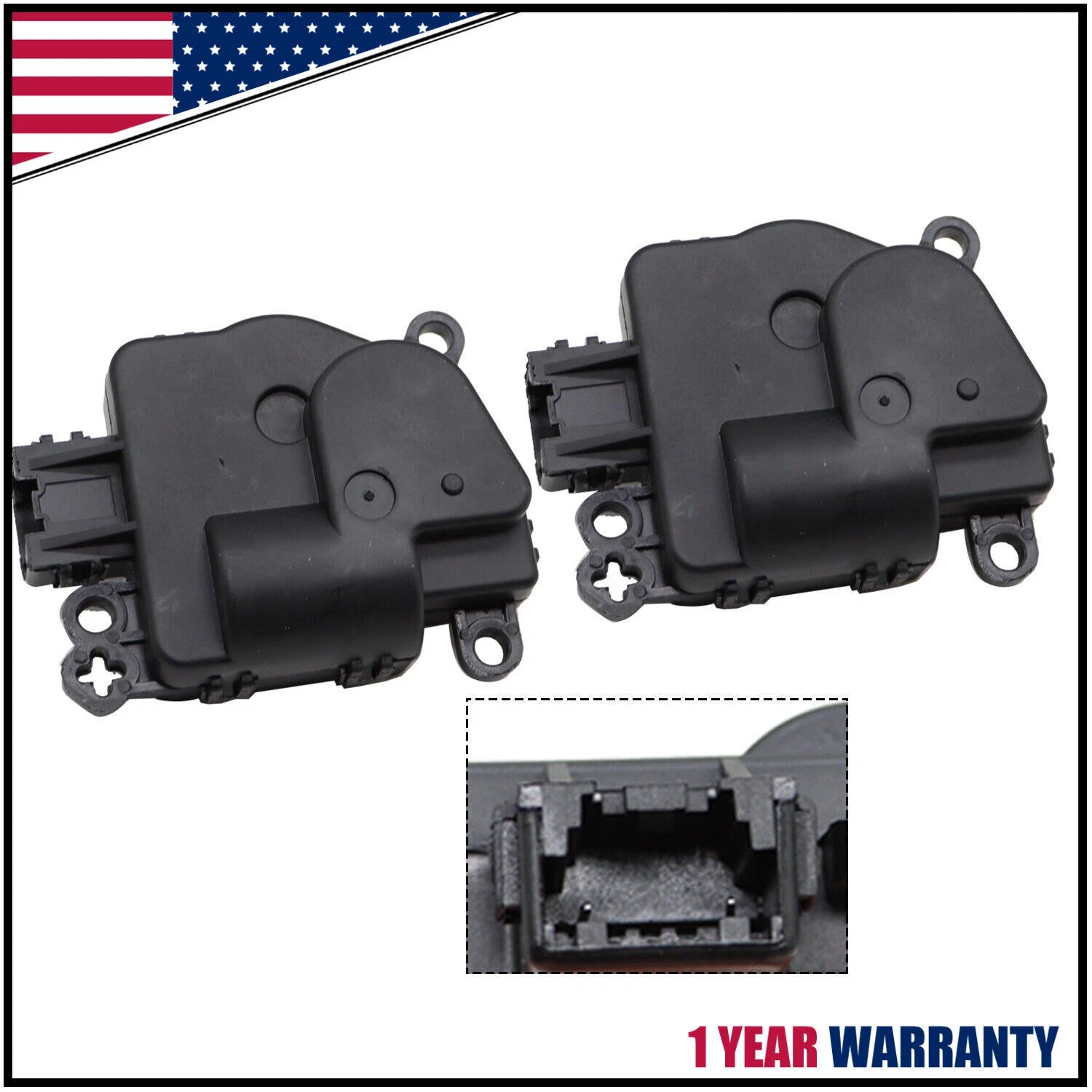 Pair HVAC heater air blend door actuator for Chrysler Dodge Jeep (2009–2018) 68018109AA
