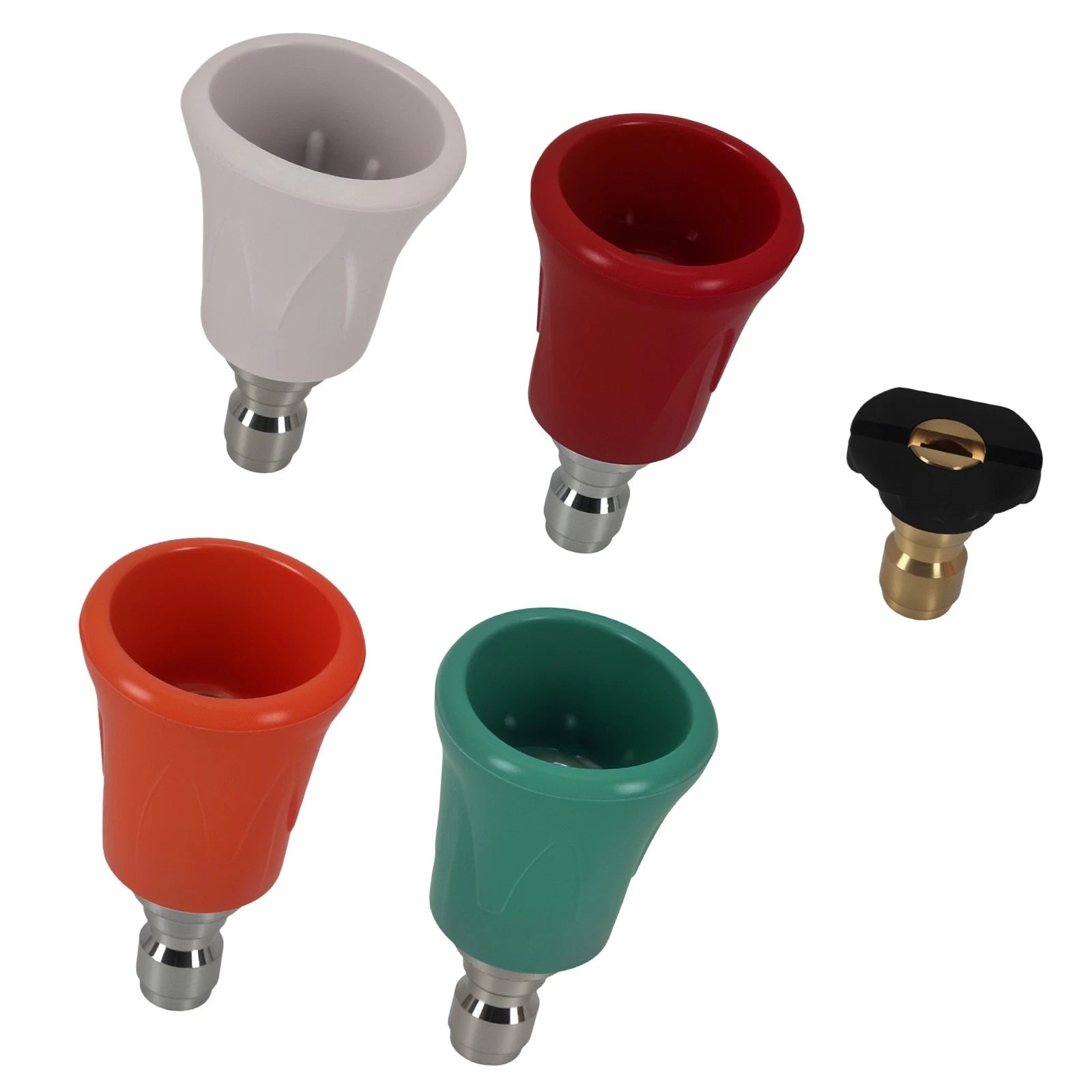 5PCS Pressure Washer Nozzle Guard Tips Kit for Quick Connect 1/4" Stainless Brass