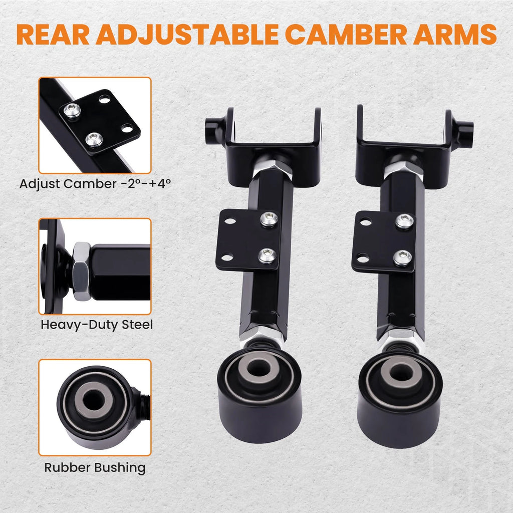 2pc Rear Camber Arms Upper Control Kit for Honda CR-V (2007–2016)