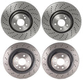 Brembo Drilled Brake Disc Rotors Kit for MB C215 W220 (360mm Front, 330mm Rear)