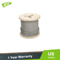 Stainless Steel Wire Rope Cable 3/16" x 250ft (3700lb Strength)