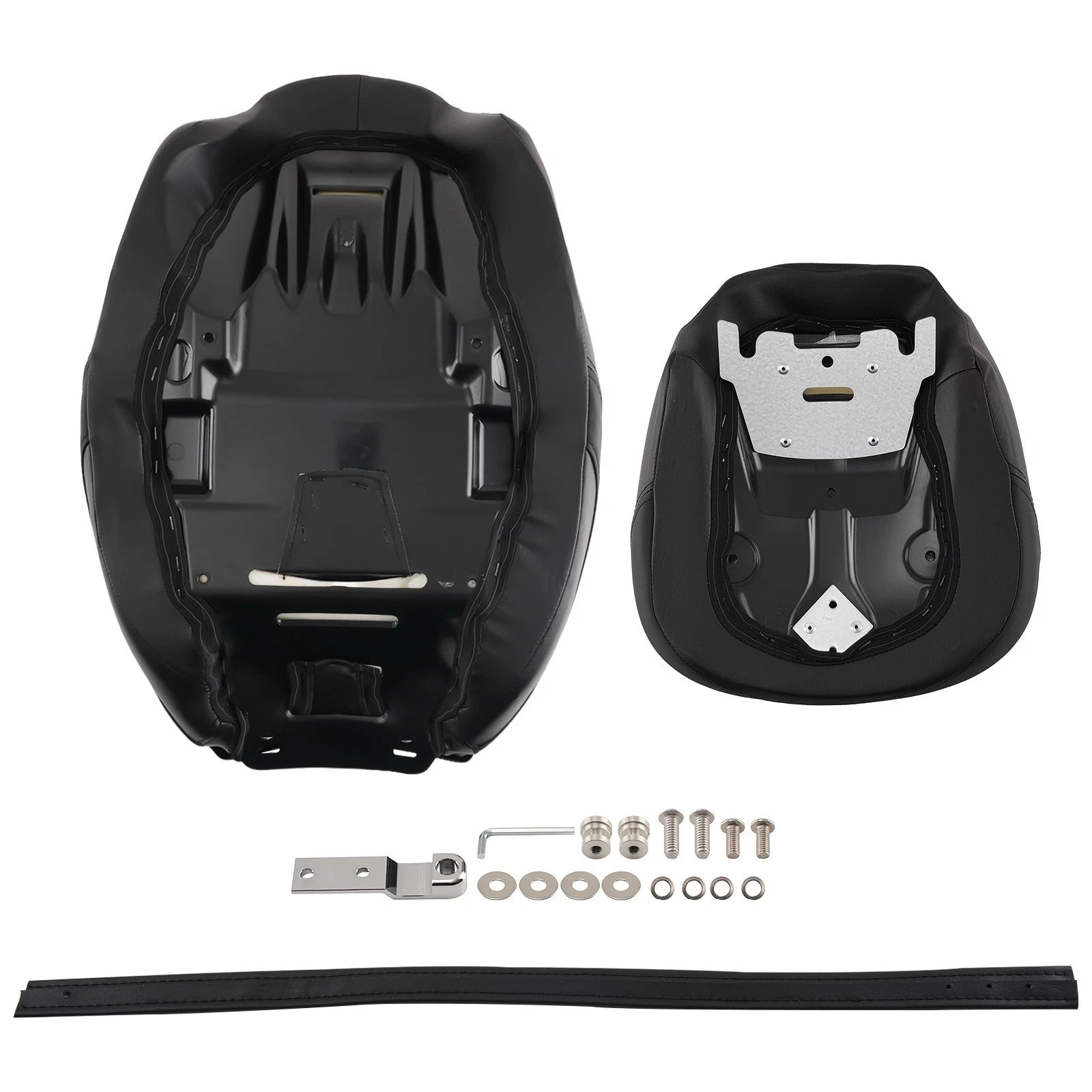 Black PU Seat Driver & Passenger for Harley Touring (2009–2018)
