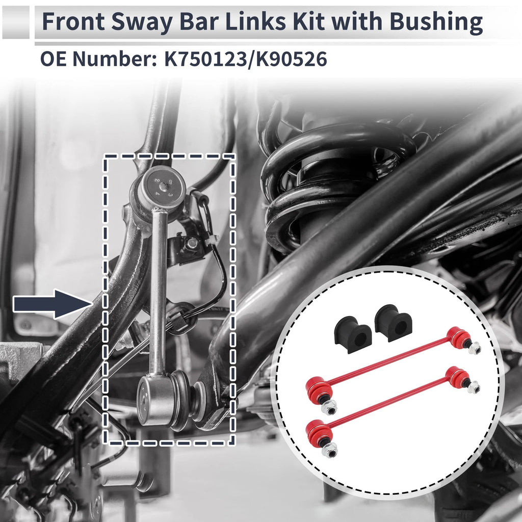 Front Stabilizer Bar Links Set of 2 with Bushings for Toyota Camry (2007–2015) No.K750123
