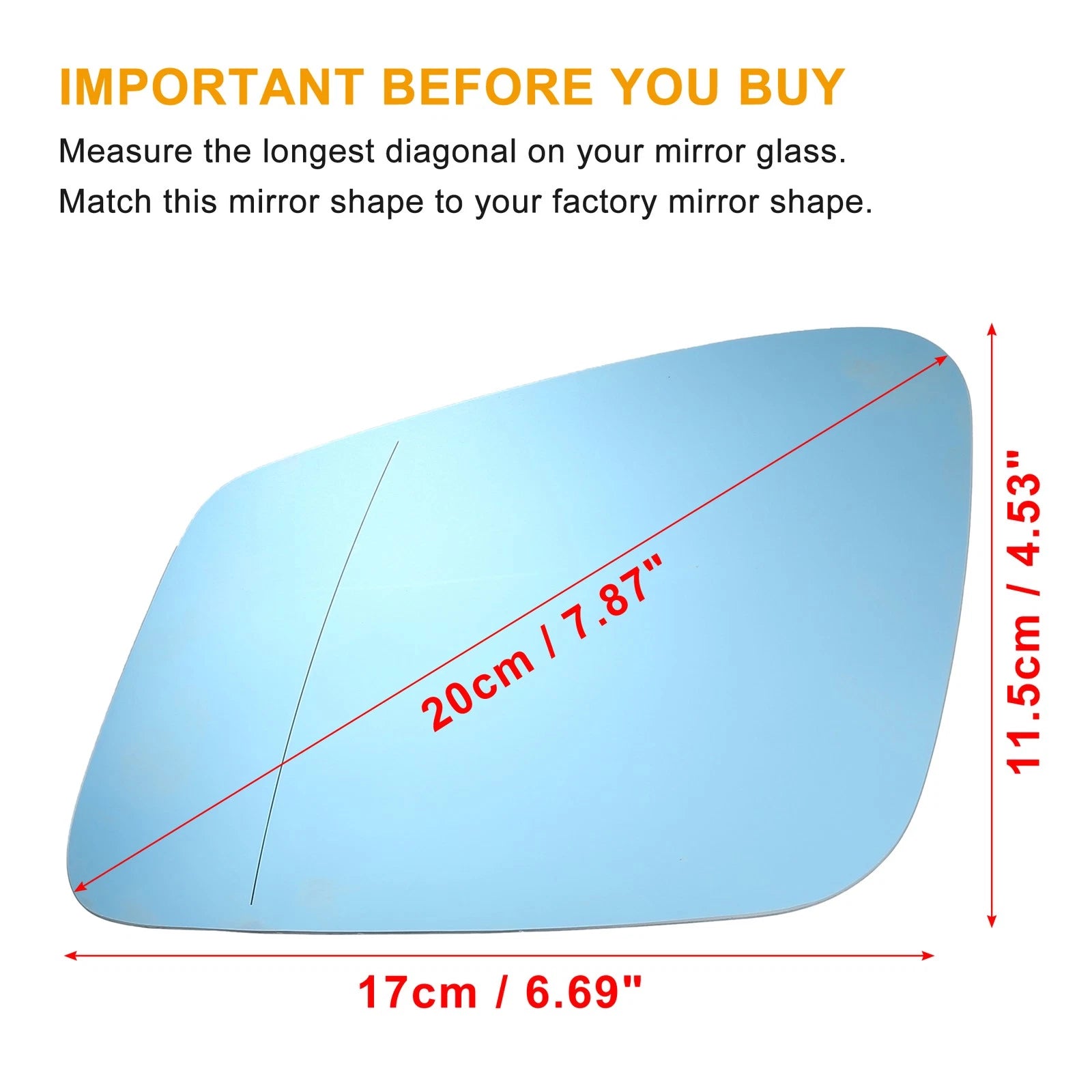 1 Pair Mirror Glass for BMW 740Li 550i (No. 51167251583/51167251584)