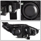 Set of 2 Halogen Headlights with Chrome Bezel for Ford Fiesta (2014–2018)
