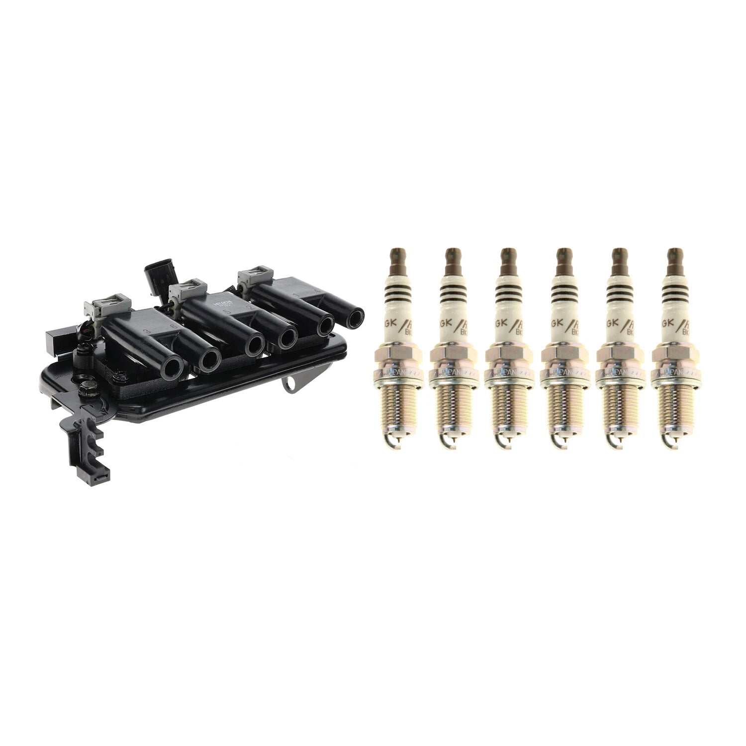 Set of 6 Hitachi Ignition Coils & NGK Iridium Spark Plugs for Tucson Sportage (2005–2010)