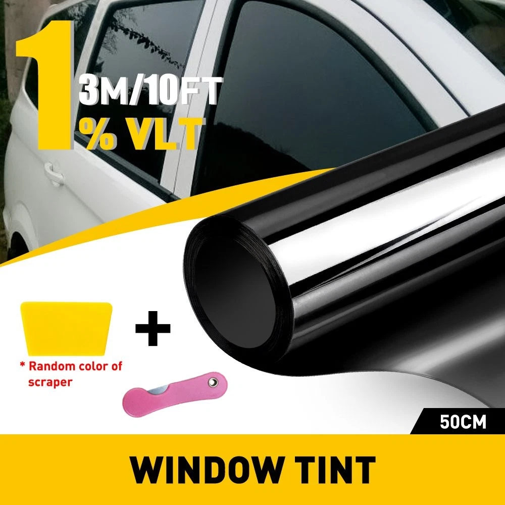 Window Tint Film 20" x 10ft VLT1% for Car Home Office Glass