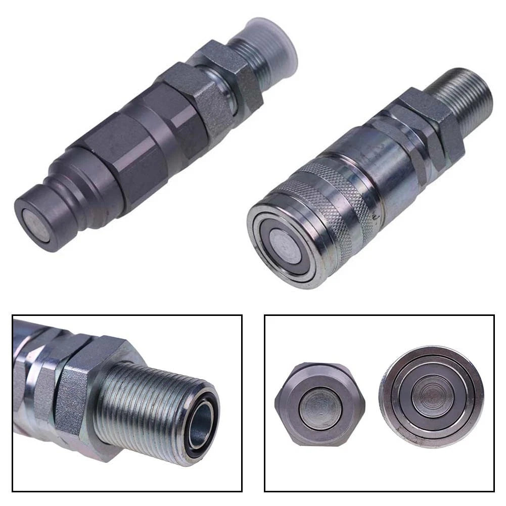Flat Face Coupler Kit for CAT 216 236 242B Loaders (1938334 1938335)